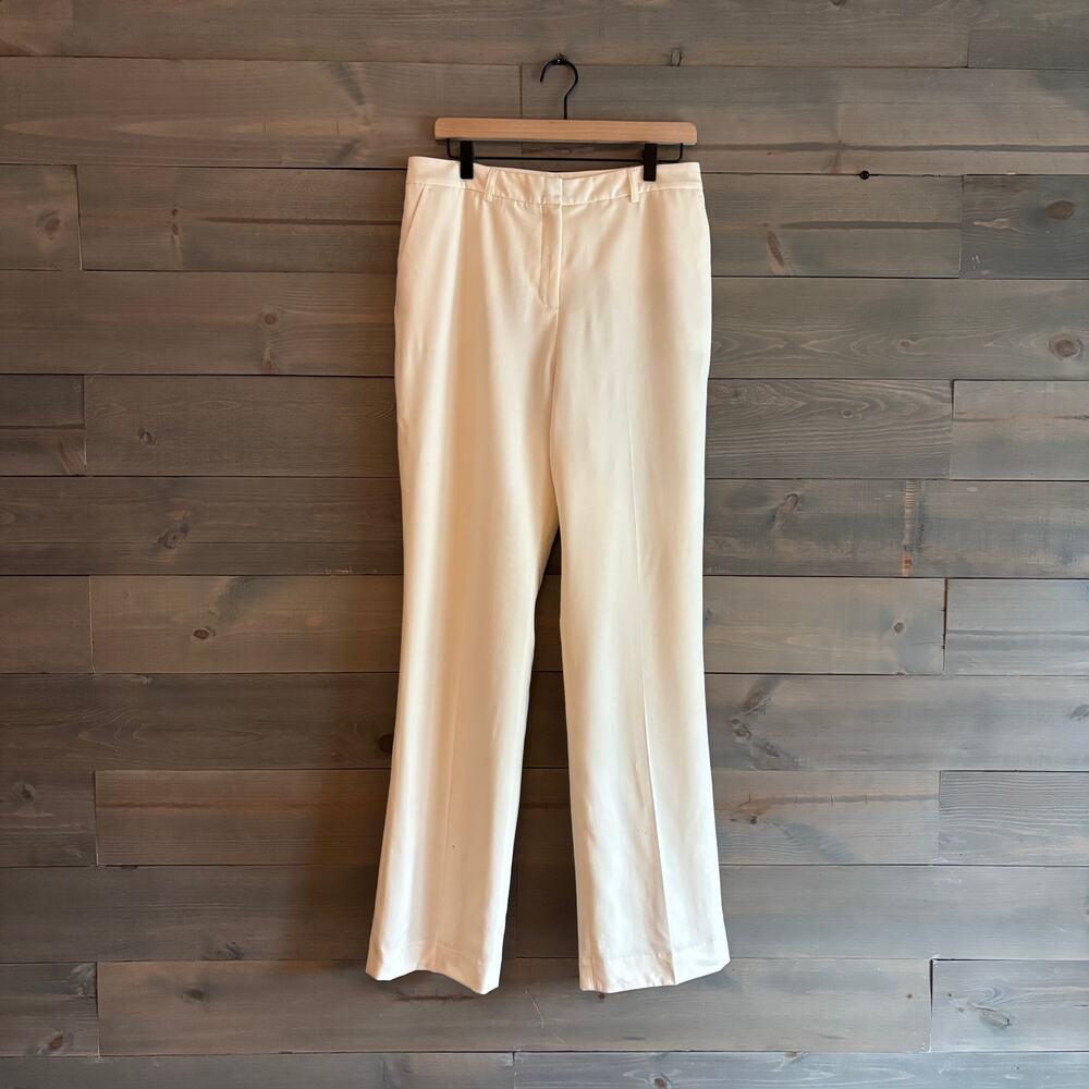 PENDLETON | NWT 100% Virgin Wool Trousers Cream/Ivory Made in USA Size 10
